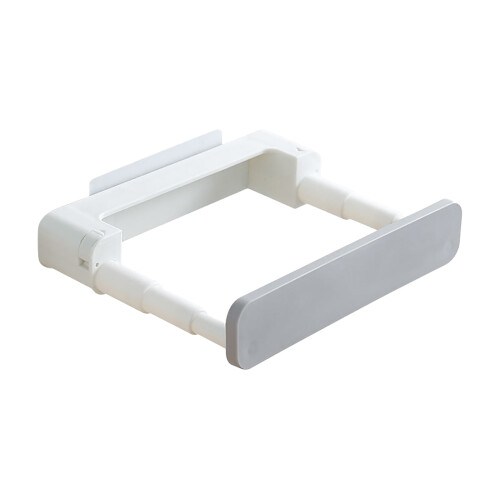 Pot Lid Holder Wall Mounted Retractable 2-in-1 Gray