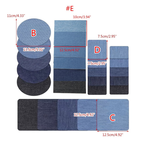WINDLAND denim patches self-adhesive 5 pack 2