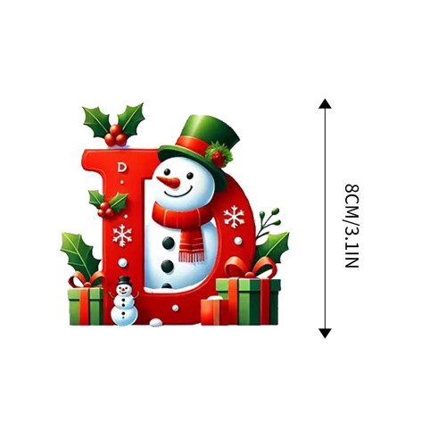 Snowman Ornament Red Personalized Christmas Tree Decor 26