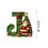 Green Personalized Christmas Initial Ornament with Santa 1