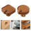 SUNFEX brown leather drawer pulls round 5 pack 6