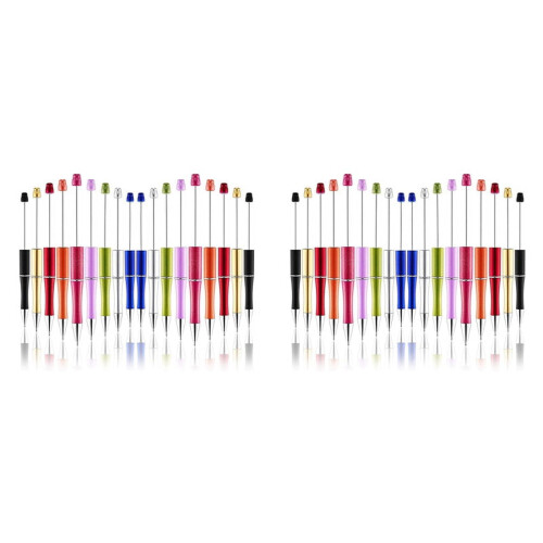 Plastic Beadable Ballpoint Pen for Kids, 40 pcs