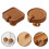 SUNFEX brown leather drawer pulls round 5 pack 5