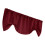 Burgundy window tier valance 1 panel height adjustable 6