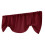 Burgundy window tier valance 1 panel height adjustable 7