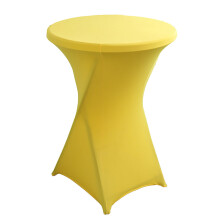 Polyester round tablecloth lemon yellow 60110 cm