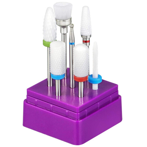 Ceramic Nail Drill Bits Set Diamond Carbide 7pcs