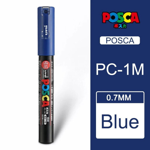 POSCA Marker, wasserbasiert, 0,7 mm, blau, 1 Stück