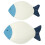 Wood Fish Wall Art Nautical Coastal Decor 2PCS 1