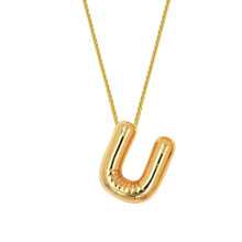 Bubble Letter Necklace Balloon Initial Pendant 1pc