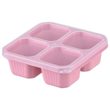 Cutie de prânz Bento JeashCHAT cu 4 compartimente, recipient reutilizabil pentru pregătirea meselor, compatibil cu școala, serviciul, picnicul,