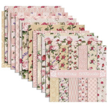 Watercolor floral cardstock double-sided 12x12 inch 24
