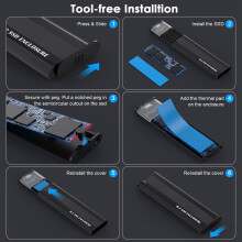 2X M2 SSD Gehäuse NGFF 5Gbps Protokoll M.2 auf USB 3.1 Gen1 SSD Adapter für NGFF SSD Disk Box M.2 SSD Gehäuse