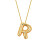 Bubble Letter Necklace Initial Pendant Women 1pc 1
