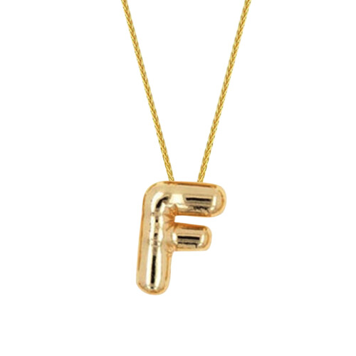 Bubble Letter Necklace Balloon Initial Pendant 1pc