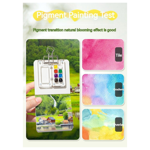 Travel Paint Palette Bundle Mini Acrylic with Clips 1
