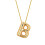 JeashCHAT bubble letter necklace balloon initial pendant 1