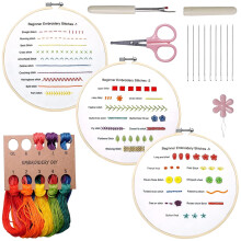 Kyoffiie Embroidery Stitch Practice Kit 30 Stitches
