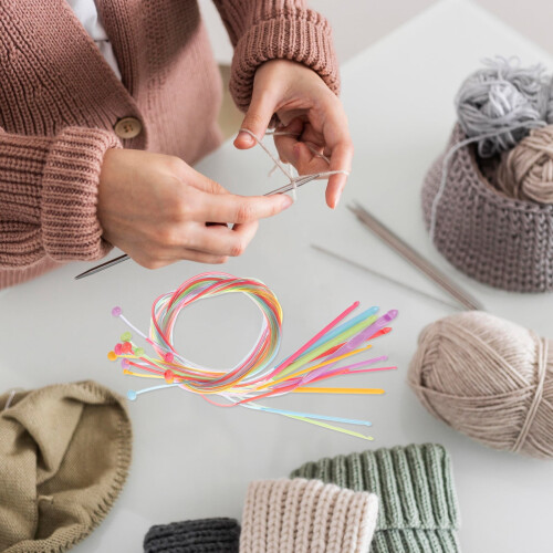 Loop Crochet Sweater Needle Aluminum 12 Pcs 2