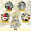 Gold Mini Christmas Tree 24 Inch with LED Lights and 6