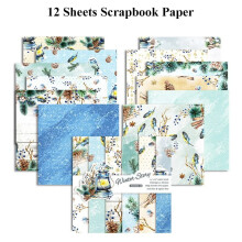 Scrapbook papír sötét khaki 30x30cm 12lap