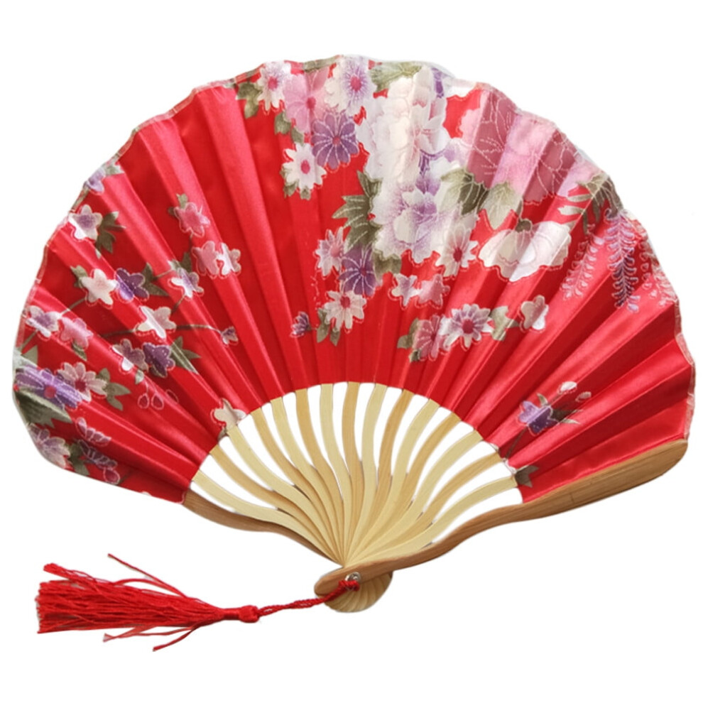Chinese Style Bamboo Handheld Folding Fan 1 Piece 9314556938825