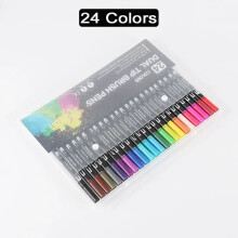 Watercolour Felt Tip Pens Fine Tip Brush Markers 24 Colors