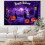 Fabric Banner Background with Pumpkin Bat Moon Theme for 1