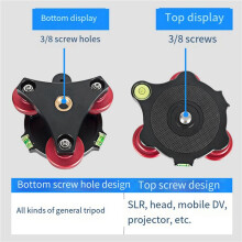 2X Tripod Leveling Base Leveler Adjusting Base Panning Level Plate DSLR Camera Adjustment Table Base