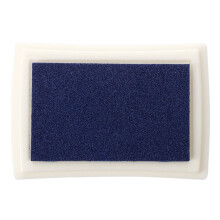 Almohadilla de tinta azul para sellos de goma y manualidades con huellas dactilares.