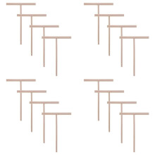16Pcs T-Form Crêpe Maker Pfannkuchen Teig Holz Spreader Stick, Holz Crepe Werkzeuge, Crêpe Spreaders für die Herstellung Von Crepes