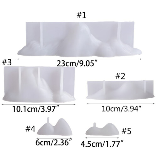 Mountain candle silicone mold kit 1 piece 2