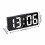 LED Digital Alarm Clock Orange Backlight Black Shell USB 3