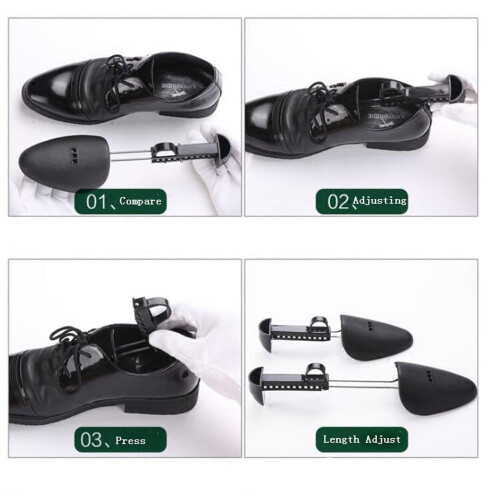 Shoe Tree Shaper Support Holder Plastic Silver 2