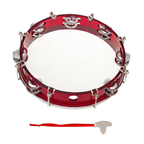Hand Held Tambourine Percussion Instrument 10 Inch