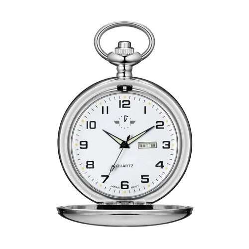 BOSHIYA quartz pocket watch for men with chain