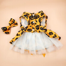 Pumpkin Pet Dress for Small Dogs and Cats