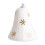 Christmas Bell Pendant 7 cm White Silver Decor 2