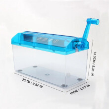 A6 Portable Electric Paper Shredder USB Rechargeable Blue