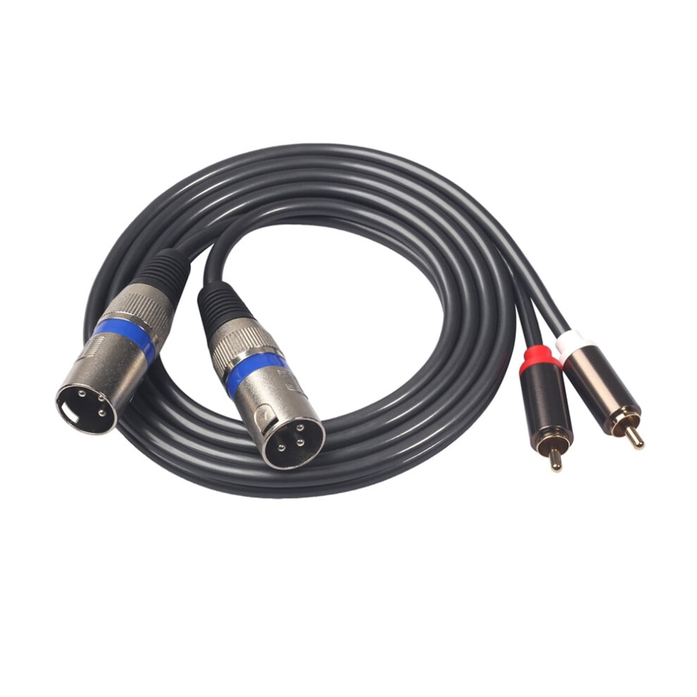 Audio Cable 5Mm 1.5M Stereo Aux Dual Xlr To Dual Rca Black 9314556431173