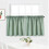 Kitchen Cafe Curtains Waffle Texture Light Filtering Sage 2 1
