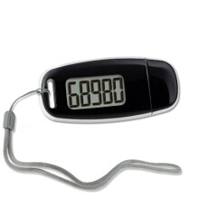 Janrevotw Digital Pedometer Black Rechargeable 3D