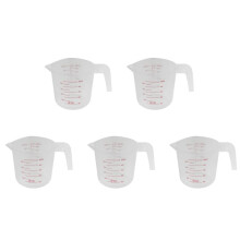 5X 500ml Home Lab Measuring Jug Pitcher Plastic Handle Pour Spout Container
