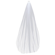 Voal de mireasă din tul, lungime vârfuri deget 80 cm