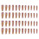 Hekezhi line pattern false nails full cover 48 pcs 1