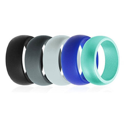 HeeHom silicone wedding rings unisex 5-pack