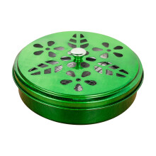 Mosquito Coil Holder Iron Box with Lid 1pc