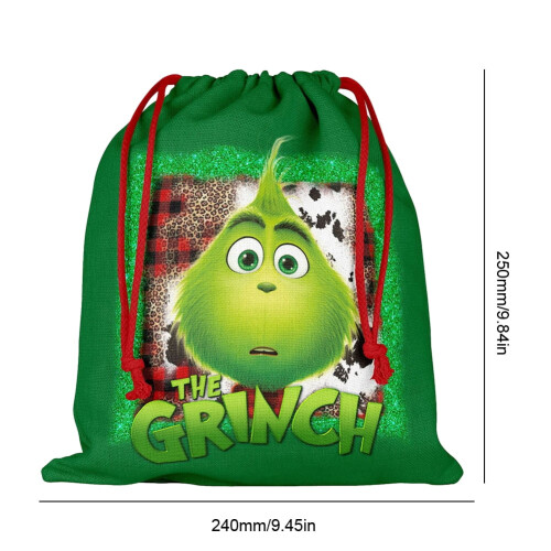Christmas candy drawstring bag cartoon theme 10 pcs 1