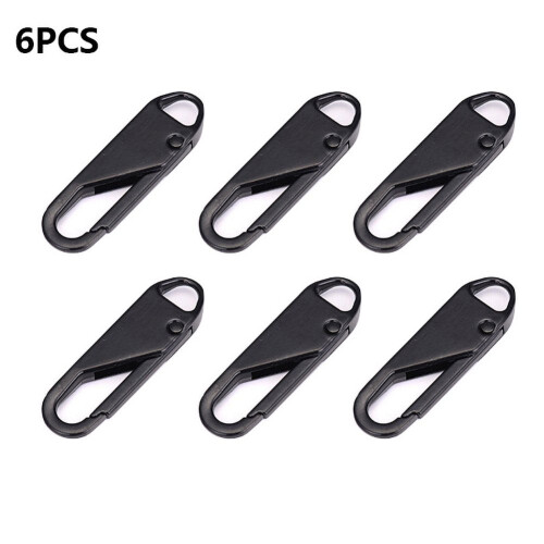 Zipper Pull Replacement Kit Metal Slider Tabs 6 Pieces