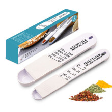 Ensemble de 2 cuillères doseuses réglables HeeHom - Cuillère à café et cuillère à soupe pour la pâtisserie, la cuisine et les ingrédients